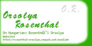 orsolya rosenthal business card